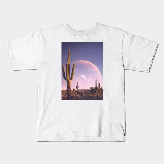 The Desert Planet Kids T-Shirt by linearcollages